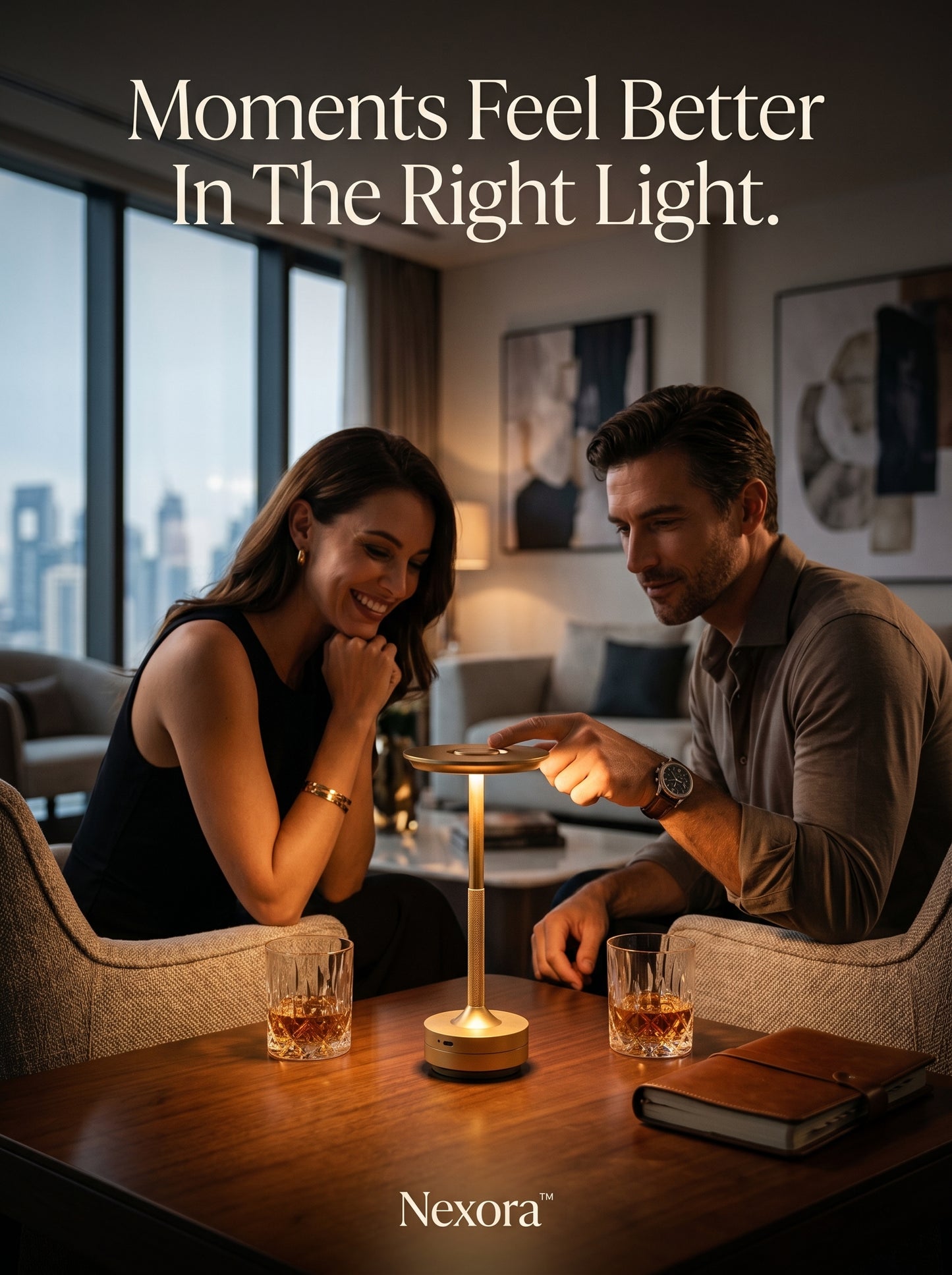 AuraBeam Touch Table Lamp