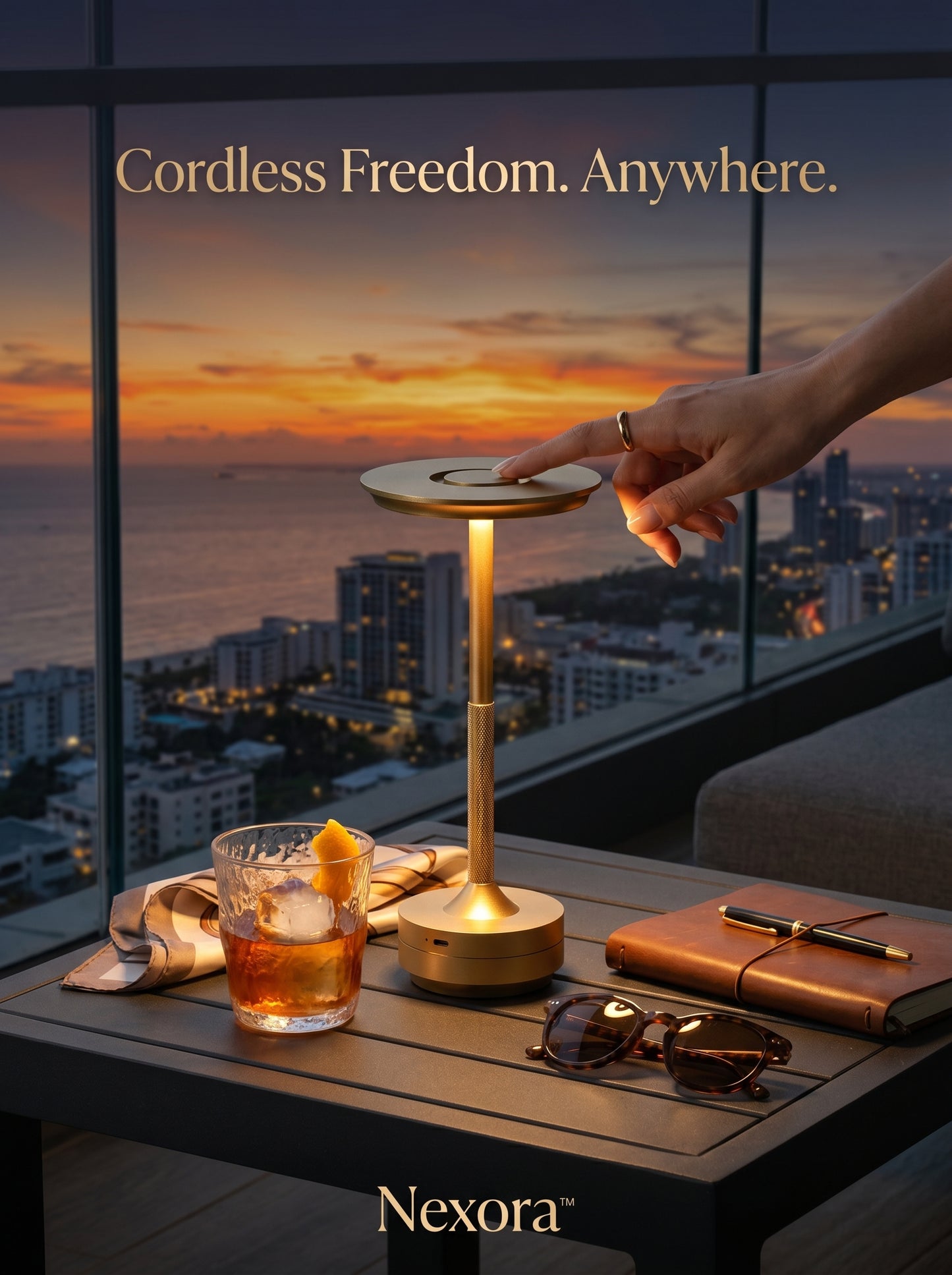 AuraBeam Touch Table Lamp