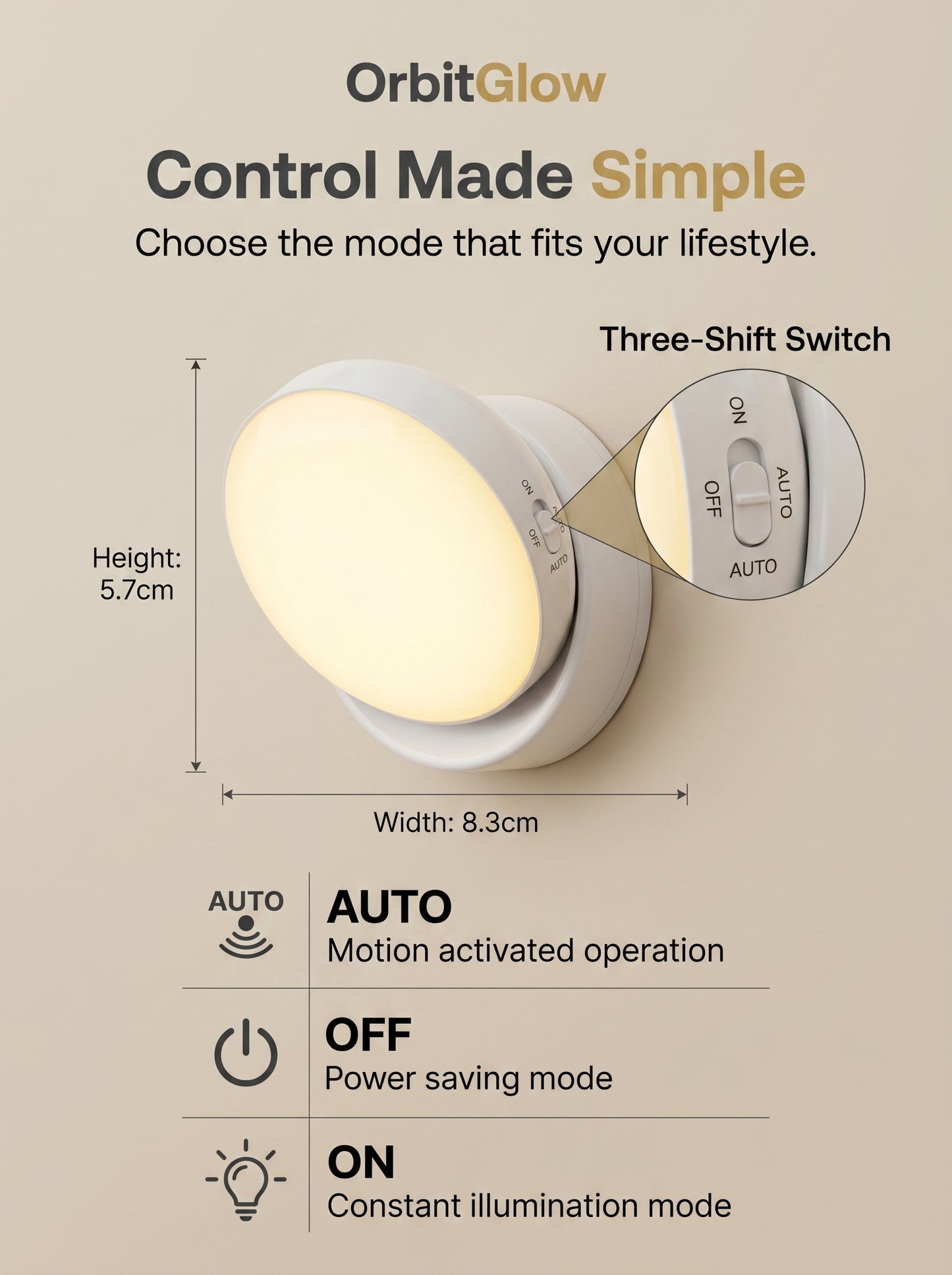 OrbitGlow Motion Light