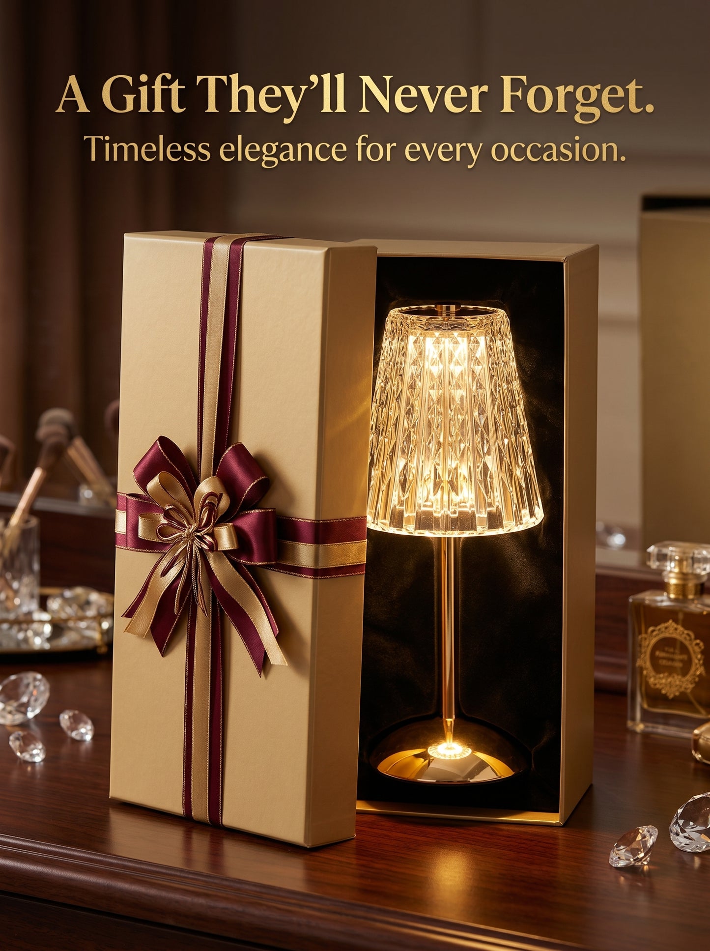 DiamondGlow Touch Lamp
