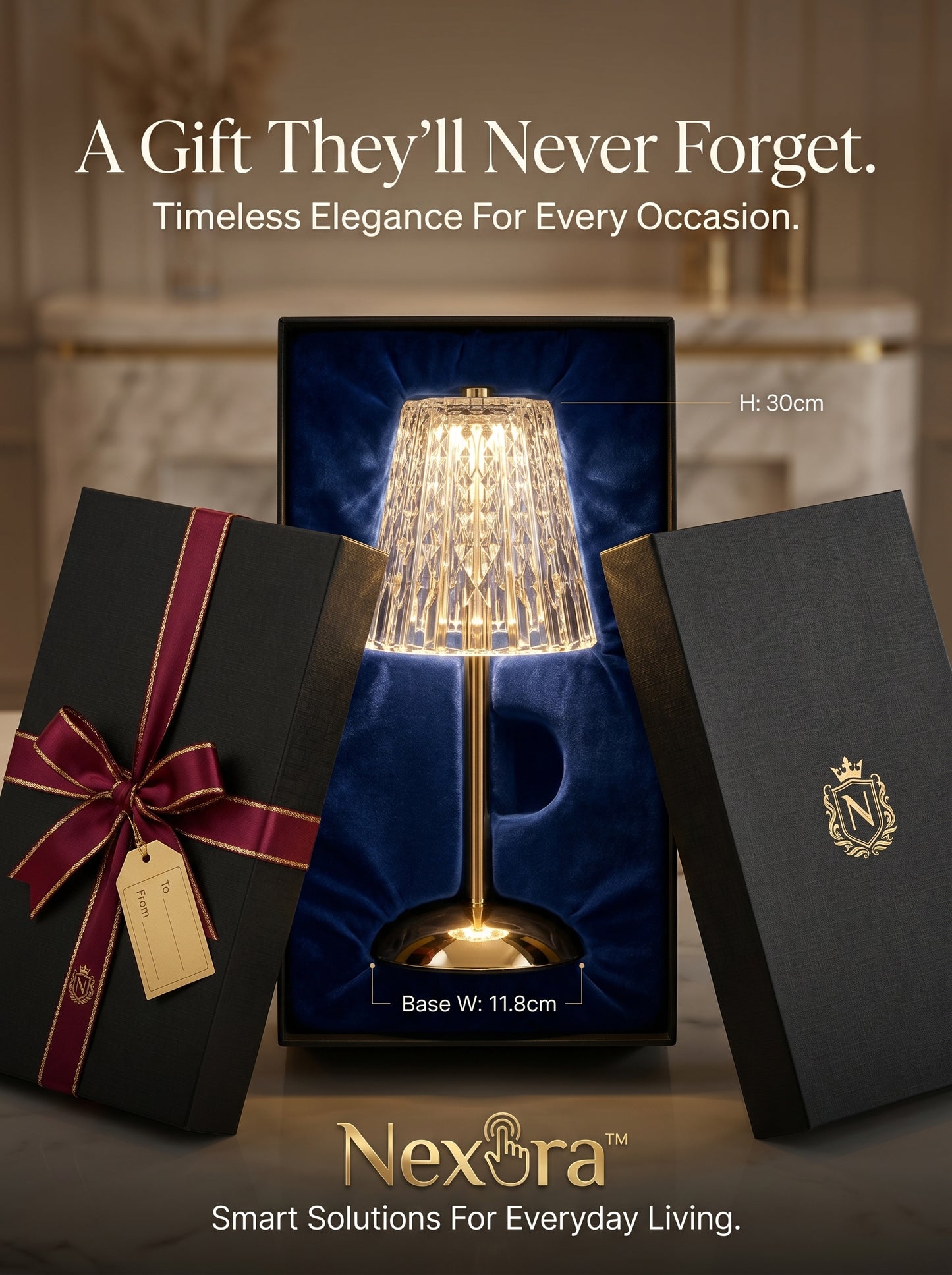 DiamondGlow Touch Lamp