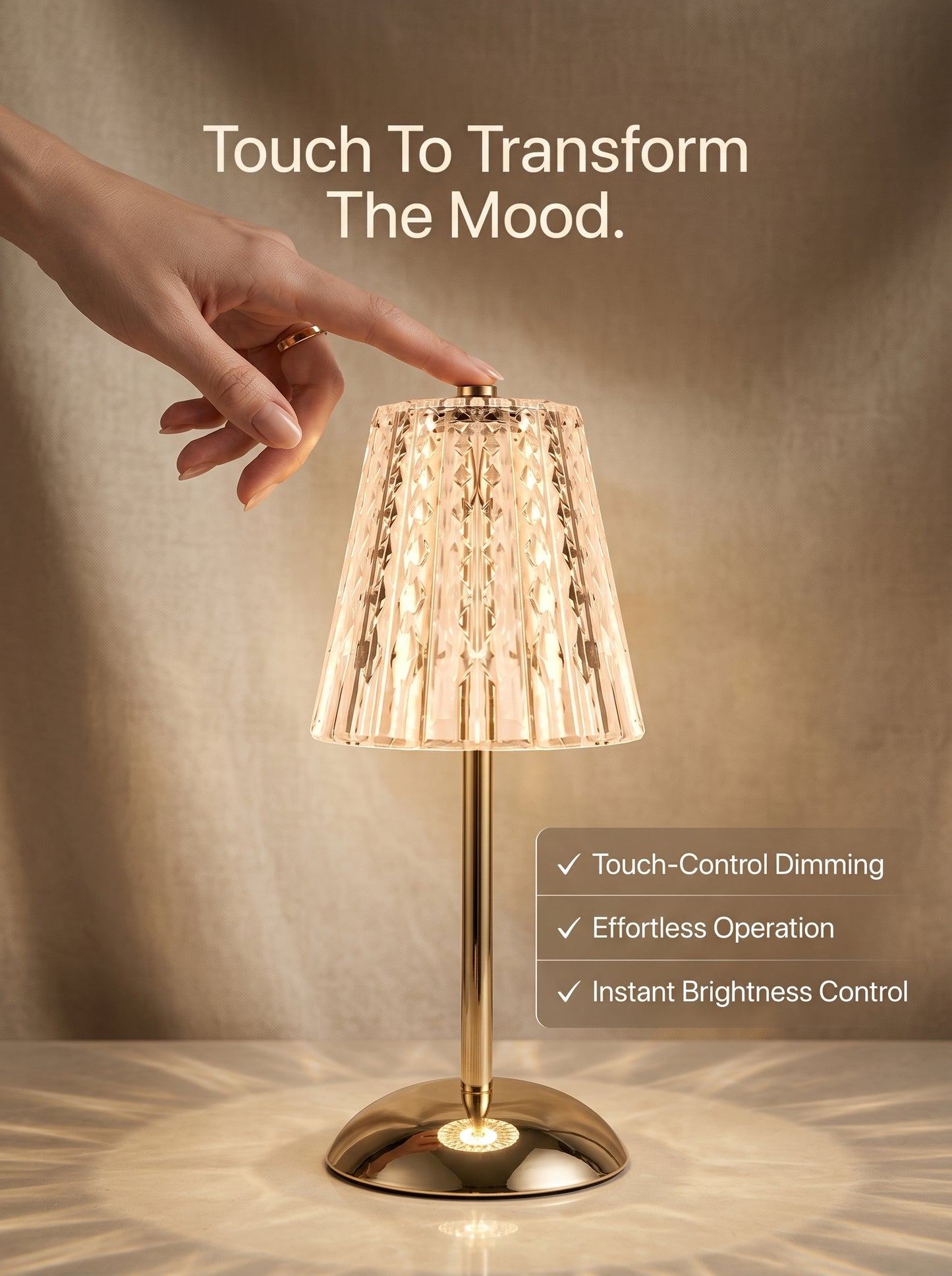 DiamondGlow Touch Lamp